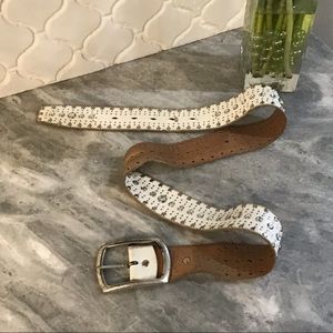Linea Pelle Crystal Studded Belt